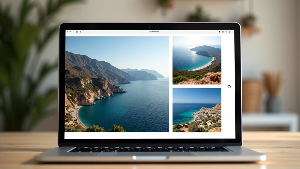 Σελίδα portfolio που κάνει scroll με ακολουθία φωτογραφιών τοπίου